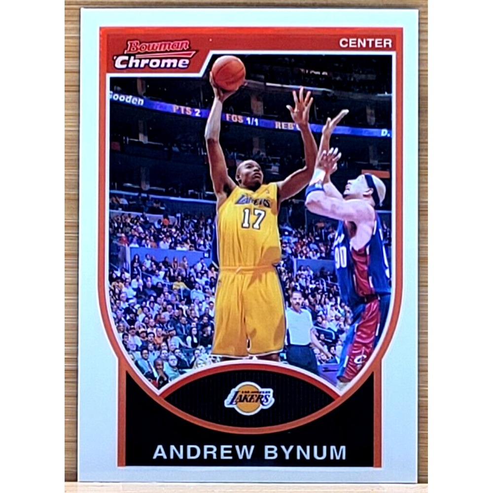 2007-08 BOWMAN CHROME ANDREW BYNUM REFRACTOR  #D/299 ‎ LAKERS